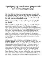 Một số giải pháp khuyến khích giảng viên đổi mới phương pháp giảng dạy doc