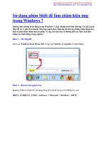 Sử dụng phím Shift để làm chậm hiệu ứng trong Windows 7 pdf