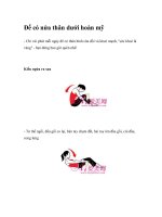 Để có nửa thân dưới hoàn mỹ docx