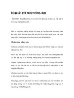 Bí quyết giữ răng trắng, đẹp docx