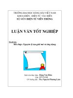 LUẬN VĂN VIỄN THÔNG MÃ CHẬP NGUYÊN LÝ TẠO, GIẢI MÃ VÀ ỨNG DỤNG