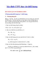 Xác định CTPT dựa vào khối lượng ppt