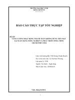 Tăng cường hoạt động thanh toán không dùng tiền mặt tại Ngân hàng NNPTNT thành phố Vinh