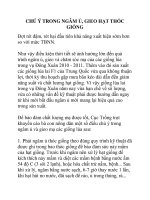 CHÚ Ý TRONG NGÂM Ủ, GIEO HẠT THÓC GIỐNG ppt