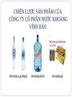 Phân tích chiến lược sản phẩm của công ty cổ phần nước khoáng vĩnh hảo