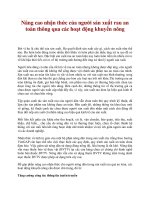 Nâng cao nhận thức của người sản xuất rau an toàn thông qua các hoạt động khuyến nông pdf