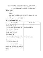 Tiết 66: CHIA MỘT SỐ TỰ NHIÊN CHO MỘT SỐ TỰ NHIÊN MÀ THƯƠNG TÌM ĐƯỢC LÀ MỘT SỐ THẬP PHÂN pot