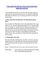 Công nghệ thu hồi glyxerin từ dung dịch thuỷ phân thu axit béo ppt