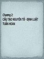 Hóa học: Cấu tạo nguyên tử  định luật tuần hoàn