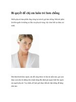 Bí quyết để chị em luôn trẻ hơn chồng pptx