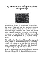 Kỹ thuật mới phát triển phim polimer mỏng dẫn điện pot