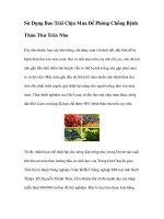 Sử Dụng Bao Trái Chịu Mưa Để Phòng Chống Bệnh Thán Thư Trên Nho doc