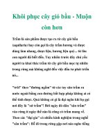 Khôi phục cây gió bầu - Muộn còn hơn pdf