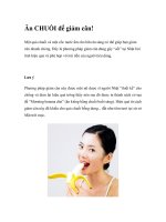 Ăn CHUỐI để giảm cân! doc