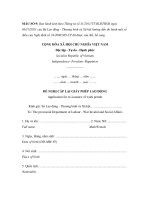 MẪU ĐỀ NGHỊ CẤP LẠI GIẤY PHÉP LAO ĐỘNG docx