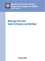 đánh giá tình hình quản trị công ty của việt nam