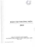 báo cáo thường niên 2011 công ty cổ phần chứng khoán ngân hàng nông nghiệp phát triển nồng thôn việt nam