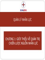 GIỚI THIỆU VỀ QUẢN TRỊ CHIẾN LƯỢC NGUỒN NHÂN LỰC