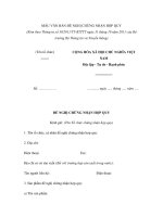 MẪU VĂN BẢN ĐỀ NGHỊ CHỨNG NHẬN HỢP QUY docx