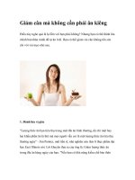 Giảm cân mà không cần phải ăn kiêng pptx