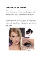 Phối màu đẹp cho ''''mắt mèo'''' pptx