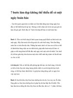 7 bước làm đẹp không thể thiếu để có một ngày hoàn hảo pdf