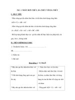 Tiết 1: NHÂN ĐƠN THỨC, ĐA THỨC VỚI ĐA THỨC pot