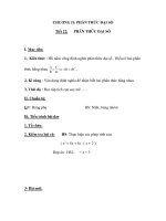 CHƯƠNG II: PHÂN THỨC ĐẠI SỐ potx