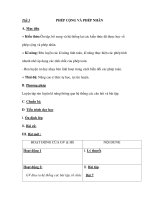 Tiết 3 PHÉP CỘNG VÀ PHÉP NHÂN docx