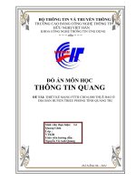 đồ án thông tin quang thiết kế và mô phỏng hệ thống thông ti quang sử dụng optisystem 