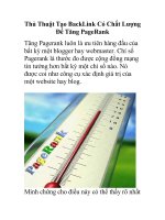 Thủ Thuật Tạo BackLink Có Chất Lượng Để Tăng PageRank ppt