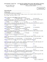 đề tốt nghiệp môn hóa THPT 2014