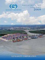 BÁO cáo THƯỜNG NIÊN 2009 gemadept corporation