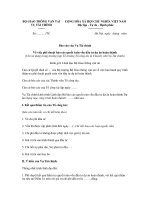 MẪU Báo cáo của Vụ Tài chính Về việc phê duyệt báo cáo quyết toán vốn đầu tư dự án hoàn thành ppt