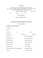 MẪU PHIẾU KẾT QUẢ KIỂM NGHIỆM MẪU HẠT GIỐNG pot