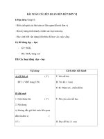 BÀI TOÁN CÓ LIÊN QUAN ĐẾN RÚT ĐƠN VỊ ppt