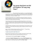 Tạo menu dual-boot sau khi cài Windows XP song song Vista/7 pot