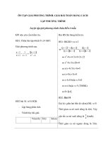 ÔN TẬP GIẢI PHƯƠNG TRÌNH- GIẢI BÀI TOÁN BẰNG CÁCH LẬP PHƯƠNG TRÌNH doc