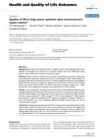 Health and Quality of Life Outcomes BioMed Central Research Open Access Quality of life in lung potx
