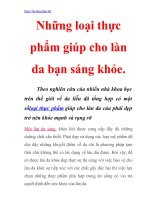 Những kinh nghiệm, những bí quyết tự nhiên, an toàn, đơn giản để có làn da sáng đẹp
