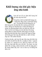 Khối lượng của khí gây hiệu ứng nhà kính pptx