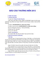 báo cáo thường niên sba 2012 công ty cổ phần sông ba
