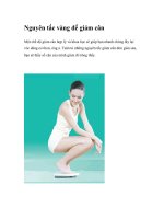 Nguyên tắc vàng để giảm cân ppt