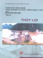 Khoa học công nghệ nông nghiệp và phát triển nông thôn 20 năm đổi mới – Thủy lợi part 1 pot