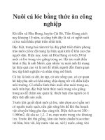 Nuôi cá lóc bằng thức ăn công nghiệp pptx