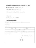 Tiết 19: TÍNH CHẤT ĐƯỜNG PHÂN GIÁC TRONG TAM GIÁC doc