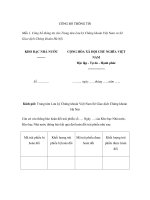 Mẫu 1. Công bố thông tin cho Trung tâm Lưu ký Chứng khoán Việt Nam và Sở Giao dịch Chứng khoán Hà Nội pot