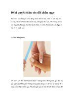 10 bí quyết chăm sóc đôi chân ngọc ppt