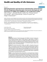 Health and Quality of Life Outcomes BioMed Central Research Open Access Self-administration and potx