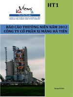 báo cáo thường niên năm 2012 công ty cổ phần xi măng hà tiên